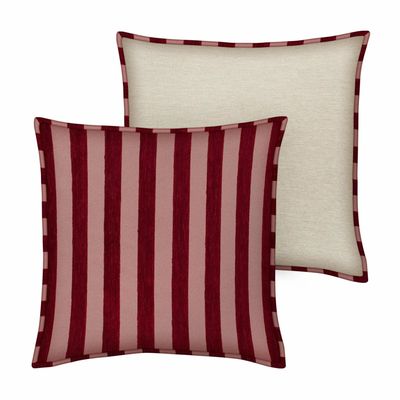 Garden textiles - Cushion Jackie Bordeaux & Rose - PALAIS SUSTAINABLE LUXURY