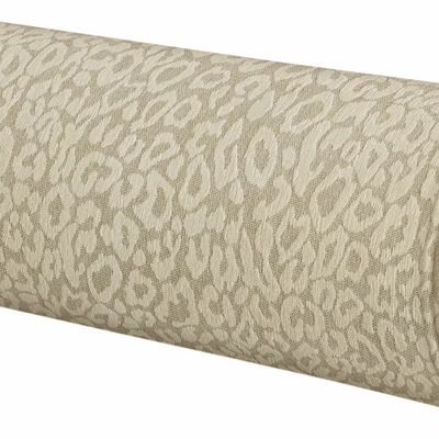 Tissus pour extérieurs - Coussin traversin Maya Sable & Écru - PALAIS SUSTAINABLE LUXURY