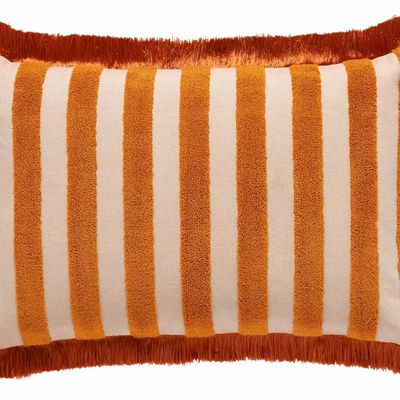 Coussins textile - Coussin Jackie Rouille & Sable - PALAIS SUSTAINABLE LUXURY