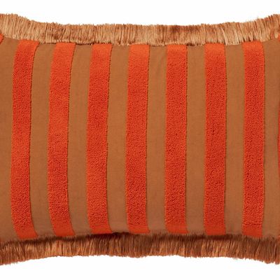 Coussins textile - Coussin Jackie Corail & Caramel - PALAIS SUSTAINABLE LUXURY