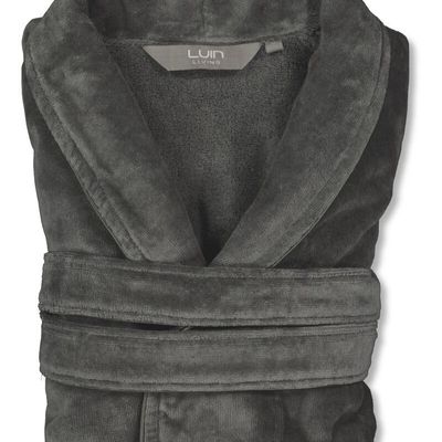 Bathrobes - Haven Bathrobe Dark Grey - LUIN LIVING