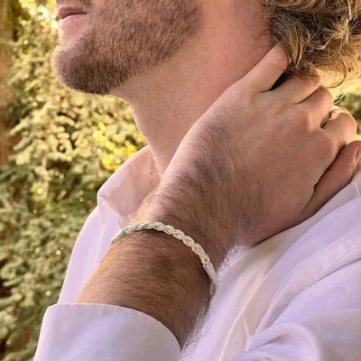 Bracelets - 925 SILVER BRAIDED BRACELET FOR MEN AND WOMEN - KARAWAN AUTHENTIC
