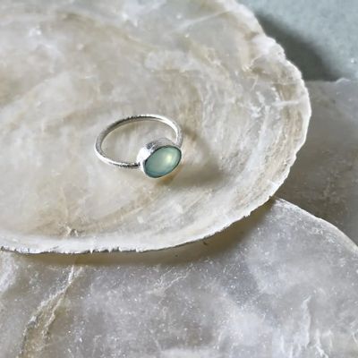 Bijoux - BAGUE "DROP" ARGENT 925 AQUA CHALCY - KARAWAN AUTHENTIC