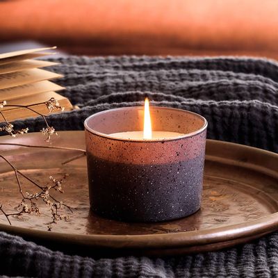 Candles - Unique Style Grey - Apple Cinnamon Scented Candle 120 g. - RUBY