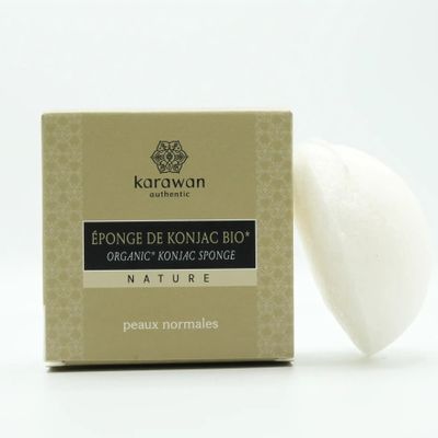 Beauty products - NATURAL ORGANIC KONJAC SPONGE - IN A BOX - KARAWAN AUTHENTIC