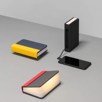 Lampes sans fil - Lampe Lito Mini Book jaune/bleu marine - LUMIO