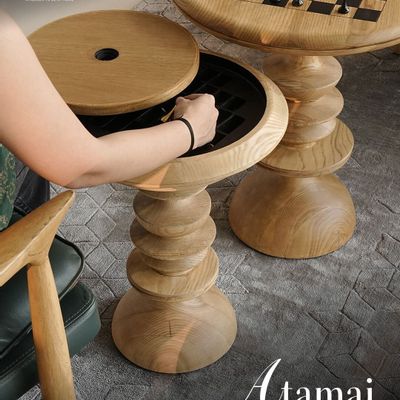 Paintings - Atamai - Teakwood Chess Board Table Set - ALANKARAM