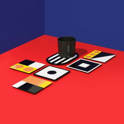 Tea and coffee accessories - Geometric Coasters – Design in Every Detail - ISUWA