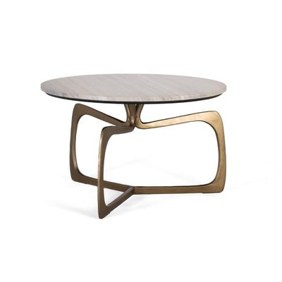 Coffee tables - Coffee table with metal base and marble top - GINER Y COLOMER