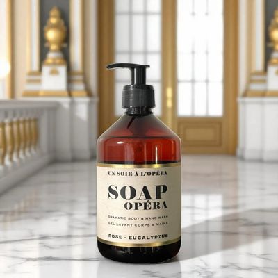 Soaps - LIQUID SOAP - HAND AND SHOWER GEL - ROSE & EUCALYPTUS - 490 ml - UN SOIR A L'OPERA