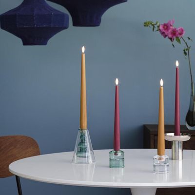 Éclairage LED - Seasonal Colours LED Taper Candles Silk (Two Pack) - MOODS & MORE