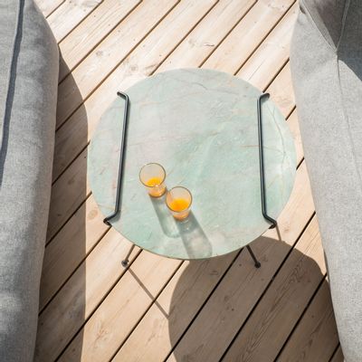 Tables basses - Table basse plateau en pierre jade - Accorde moi - D60 cm - C'EST BIEN FAIT