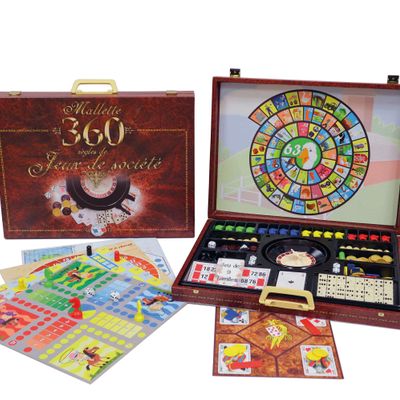 Jeux enfants - Mallette multi-jeux de société avec 360 règles de jeux - FERRIOT CRIC
