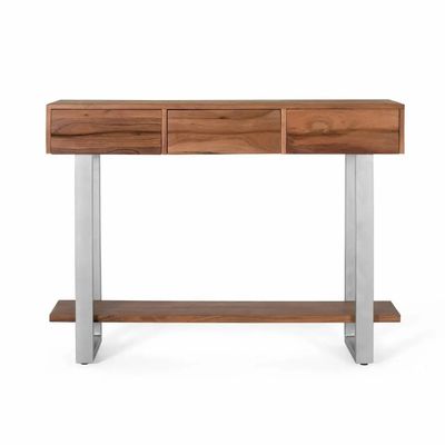 Consoles - Console en bois d'acacia naturel et métal - GINER Y COLOMER