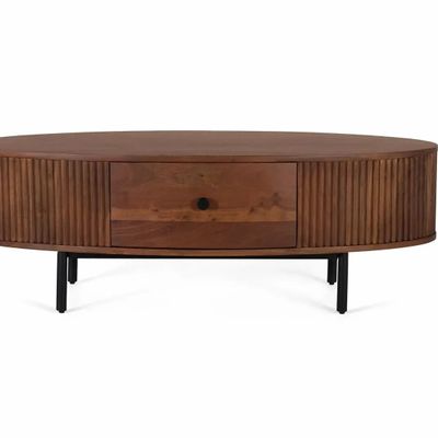 Tables basses - Table basse avec 1 tiroir en bois d'acacia - GINER Y COLOMER