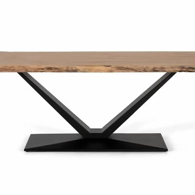 Dining Tables - Acacia wood and metal dining table - GINER Y COLOMER