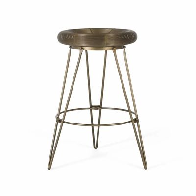Stools - High metal bar stool 76 cm high - GINER Y COLOMER