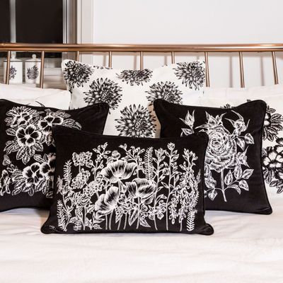 Coussins textile - Coussin en velours « Meadow » - 50 x 35 cm - SHAKU