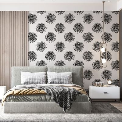 Wallpaper - Dahlia White Wallpaper - SHAKU