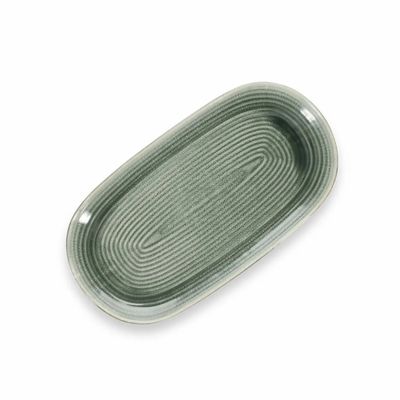 Assiettes au quotidien - Plat à servir 33,5x18cm vert Cameo - SALT&PEPPER