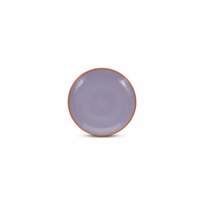 Assiettes au quotidien - Assiette plate 18xH2,5cm violet/orange Duo - ONA