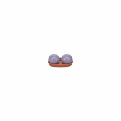 Spice grinders - Pepper and salt shaker 3 pieces purple/orange Duo - ONA