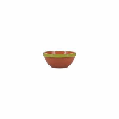 Bowls - Bowl 15,5xH6,5cm orange/green Duo - ONA