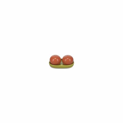 Spice grinders - Pepper and salt shaker 3 pieces orange/green Duo - ONA