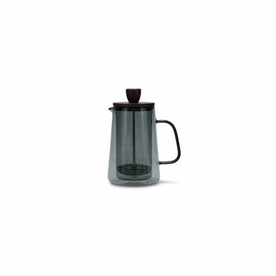 Tasses et mugs - Cafetière 35cl avec filtre en verre et couvercle gris Luma - S|P COLLECTION