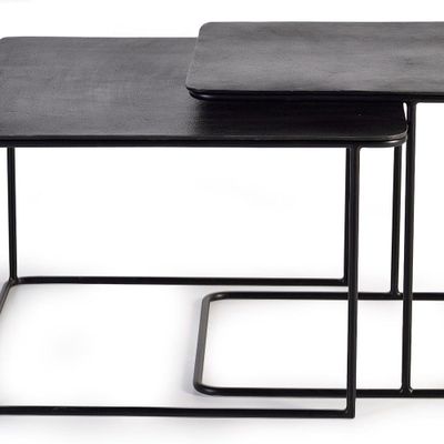 Tables basses - Table basse plateau bronze et pieds métal - GINER Y COLOMER