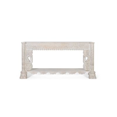 Consoles - Console en bois manguier blanc vieilli - GINER Y COLOMER
