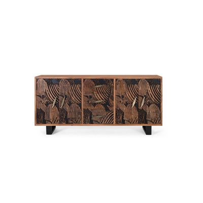 Buffets - Buffet bois d'acacia et métal - GINER Y COLOMER