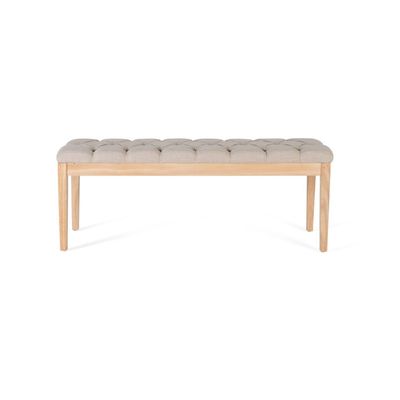 Wardrobe - Natural pine and beige fabric bench - GINER Y COLOMER