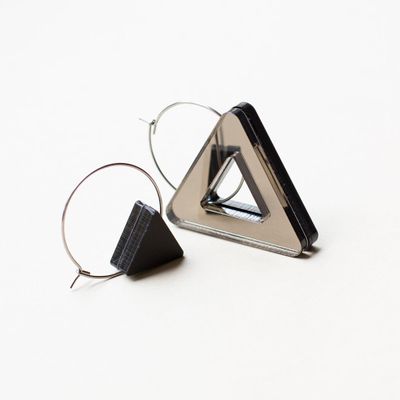 Bijoux - Boucles d'oreilles VOID - Design minimal, réversible, zéro déchet - PAMELA COROMOTO