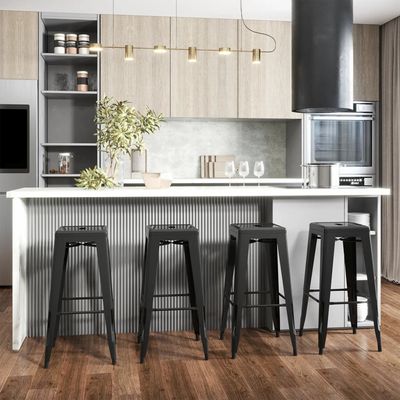Tabourets - Lot de 4 tabourets de bar industriel - AOSOM BUSINESS
