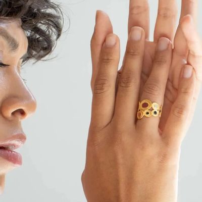 Jewelry - GOLDEN RING FAVORITA COLORS - JOIDART