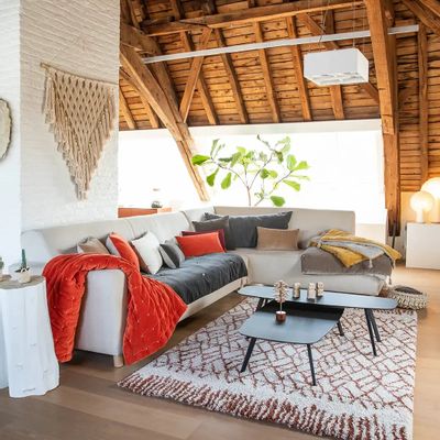 Coussins - Coussin uni Elise Grège 45 x 45 - MAISON VIVARAISE - SDE VIVARAISE WINKLER
