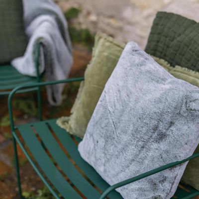 Cushions - Kinta Cushion Olive 45 X 45 - MAISON VIVARAISE - SDE VIVARAISE WINKLER