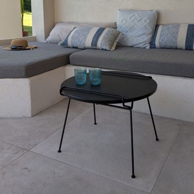 Coffee tables - Coffee table with black stone top - Accorde moi - Diameter 60cm - C'EST BIEN FAIT
