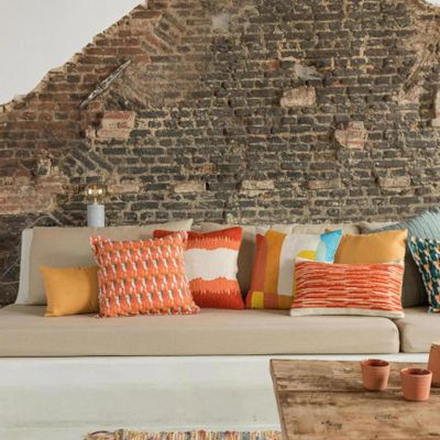 Coussins - Coussin uni Zeff Ocre 45 x 45 - MAISON VIVARAISE - SDE VIVARAISE WINKLER