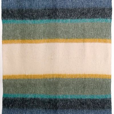 Throw blankets - Recycled Striped Throw Isabel Mousse 130 X 160 - MAISON VIVARAISE - SDE VIVARAISE WINKLER