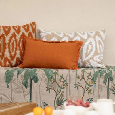 Coussins - Coussin brodé Leya Cuivre 45 x 45 - MAISON VIVARAISE - SDE VIVARAISE WINKLER