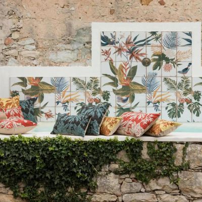 Cushions - Embroidered Cushion Raki Rooibos 45 X 45 - MAISON VIVARAISE - SDE VIVARAISE WINKLER