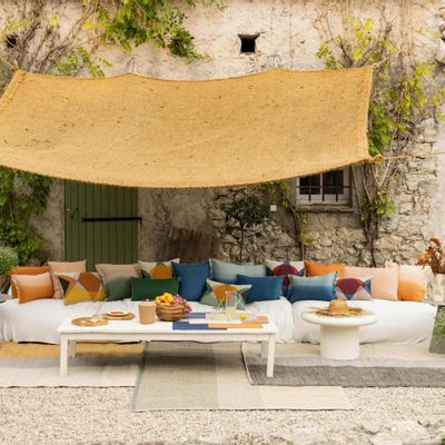 Coussins - Coussin Zeff Céleste Cuivre 45 x 45 - MAISON VIVARAISE - SDE VIVARAISE WINKLER