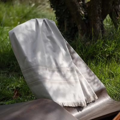 Bed linens - Cancun Hammam Towel Galet 90 X 180 - MAISON VIVARAISE - SDE VIVARAISE WINKLER
