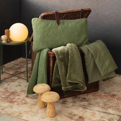Bed linens - Michka Bed Throw Amande 220 X 240 - MAISON VIVARAISE - SDE VIVARAISE WINKLER