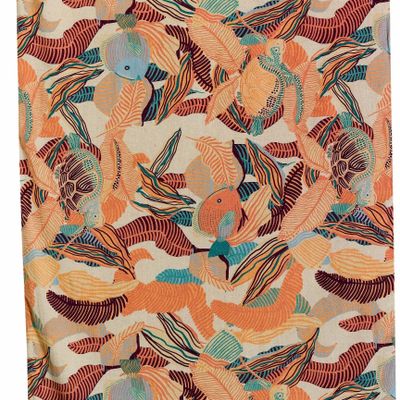 Bed linens - Dori Printed Comforter Papaye 85 X 200 - MAISON VIVARAISE - SDE VIVARAISE WINKLER