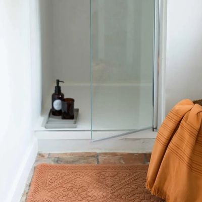 Other bath linens - Enzo Bath Mat Cuivre 54 X 110 - MAISON VIVARAISE - SDE VIVARAISE WINKLER