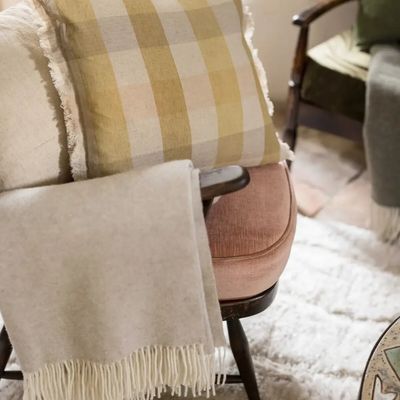 Cushions - Kate Printed Cushion Bronze 45 X 45 - MAISON VIVARAISE - SDE VIVARAISE WINKLER