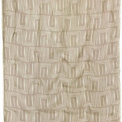 Throw blankets - Tina Printed Throw Blanket Naturel 135 X 200 - MAISON VIVARAISE - SDE VIVARAISE WINKLER